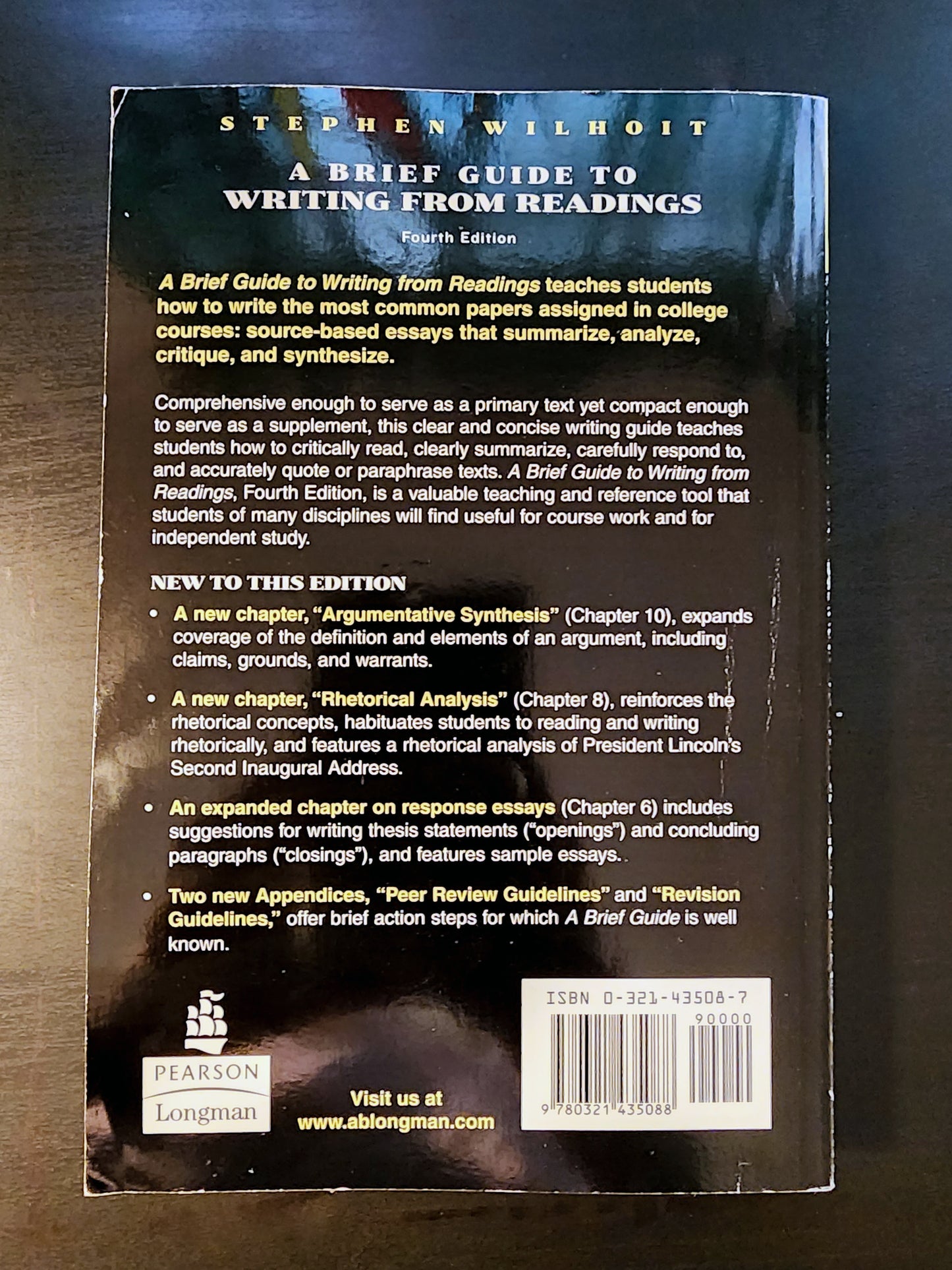 A Brief Guide to Writing from Readings by Stephen Wilhoit (2006, Good)