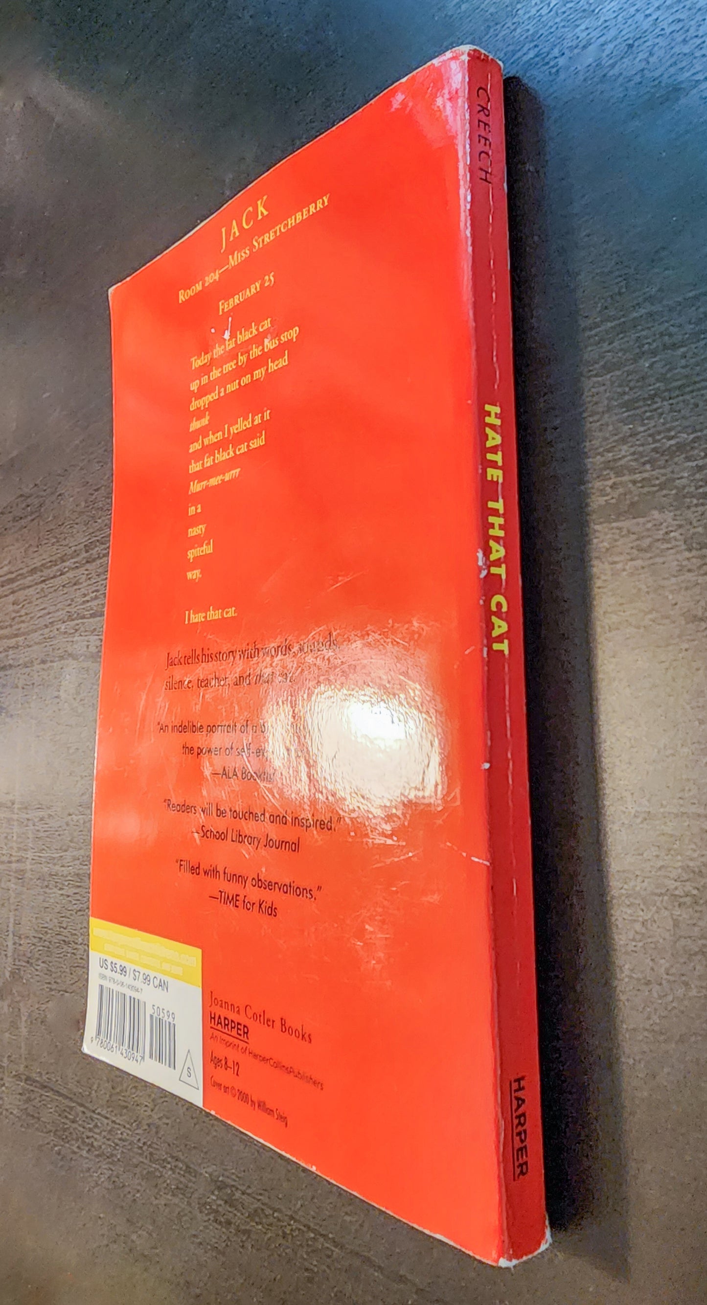 Hate That Cat : A Novel by Sharon Creech (2010, Trade Paperback)
